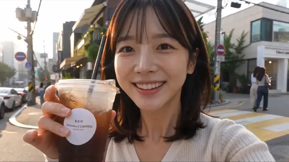 자막을 켜기 전 영상 화면