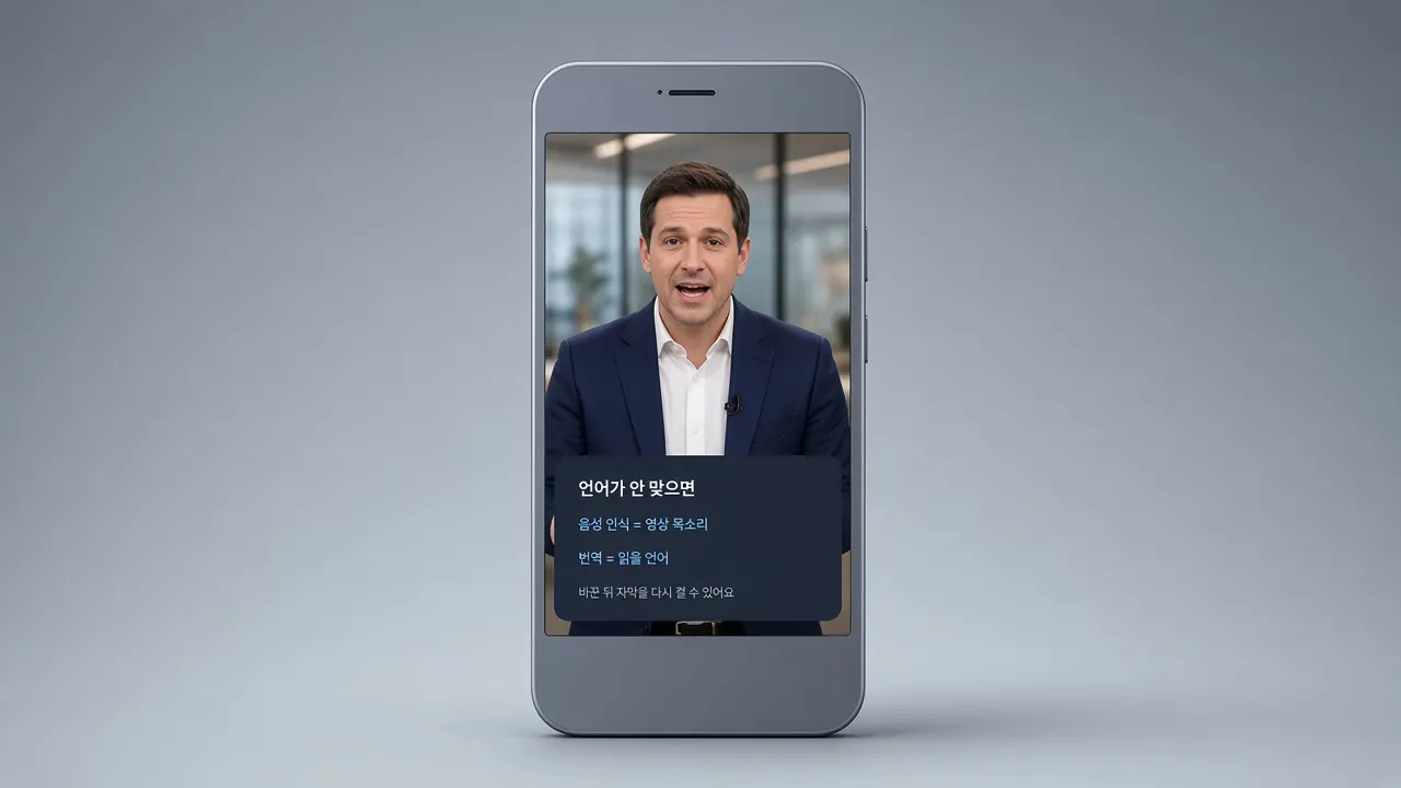 외국 영상을 한글로 읽고 싶을 때